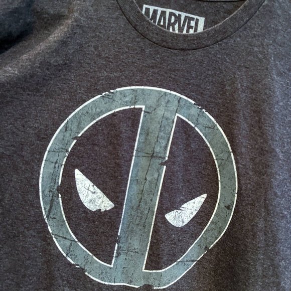 Xtreme Marvel Deadpool Logo Grey Graphic Short-Sleeve Tshirt Tee Sz XL - Picture 5 of 7